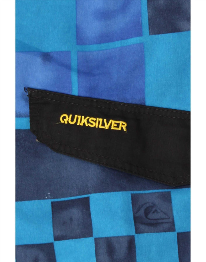Мужские шорты для плавания Quiksilver, средний синий с геометрическим рисунком