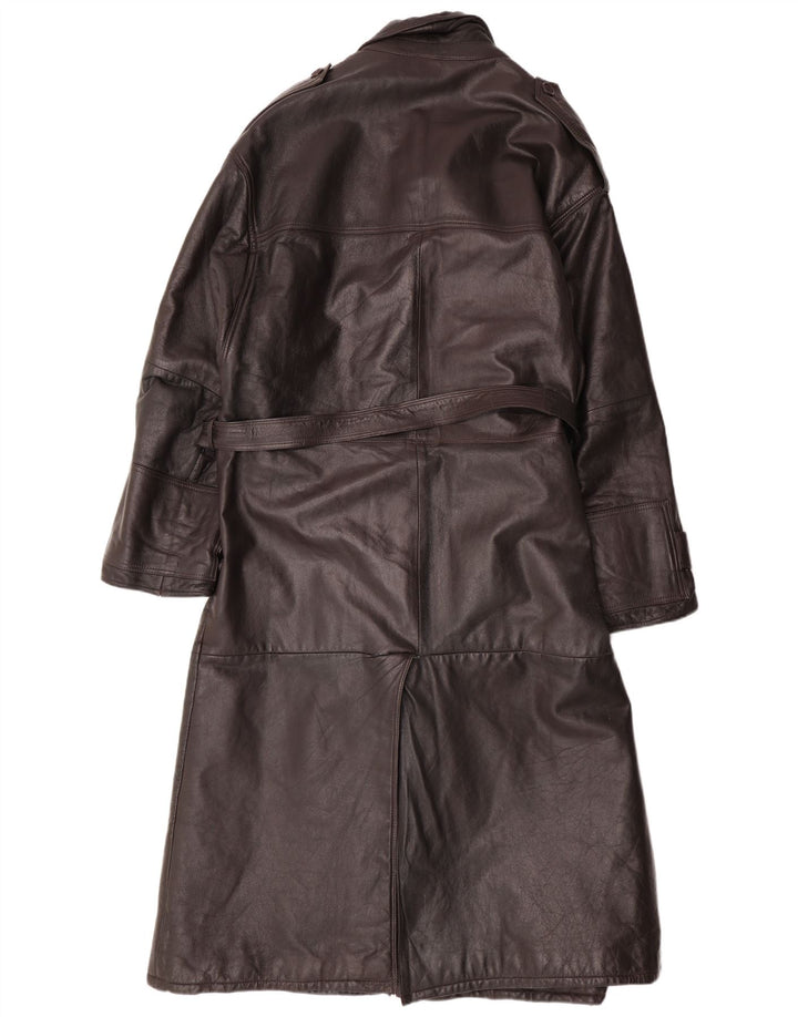MAX MOSER Мужское кожаное пальто IT 56 3XL Коричневое кожаное