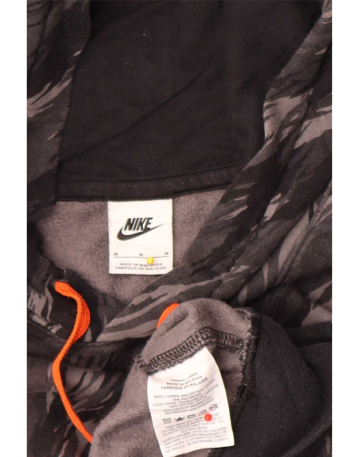 Мужской джемпер с капюшоном Nike среднего серого цвета, камуфляжный хлопок