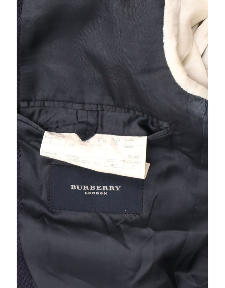 Burberry Мужской пиджак с 3 пуговицами IT 50 Medium Navy Blue Classic