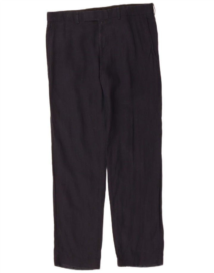 Мужские прямые брюки-чиносы HUGO BOSS IT 48 Medium W34 L32 Темно-синие