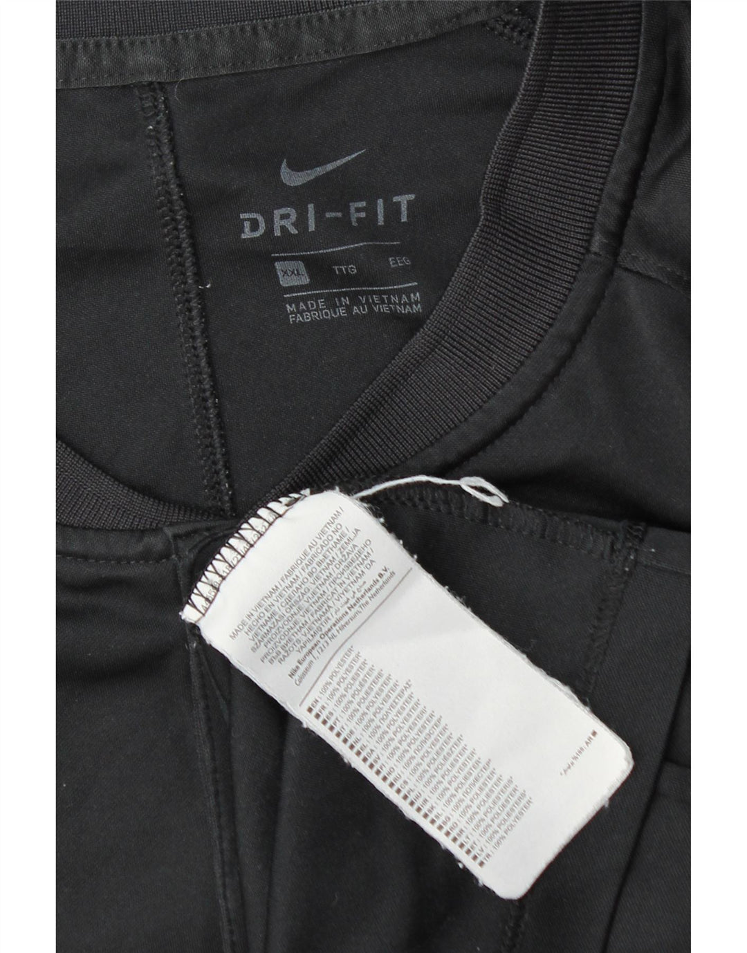 Мужская футболка Nike Dri Fit 2XL, черный полиэстер