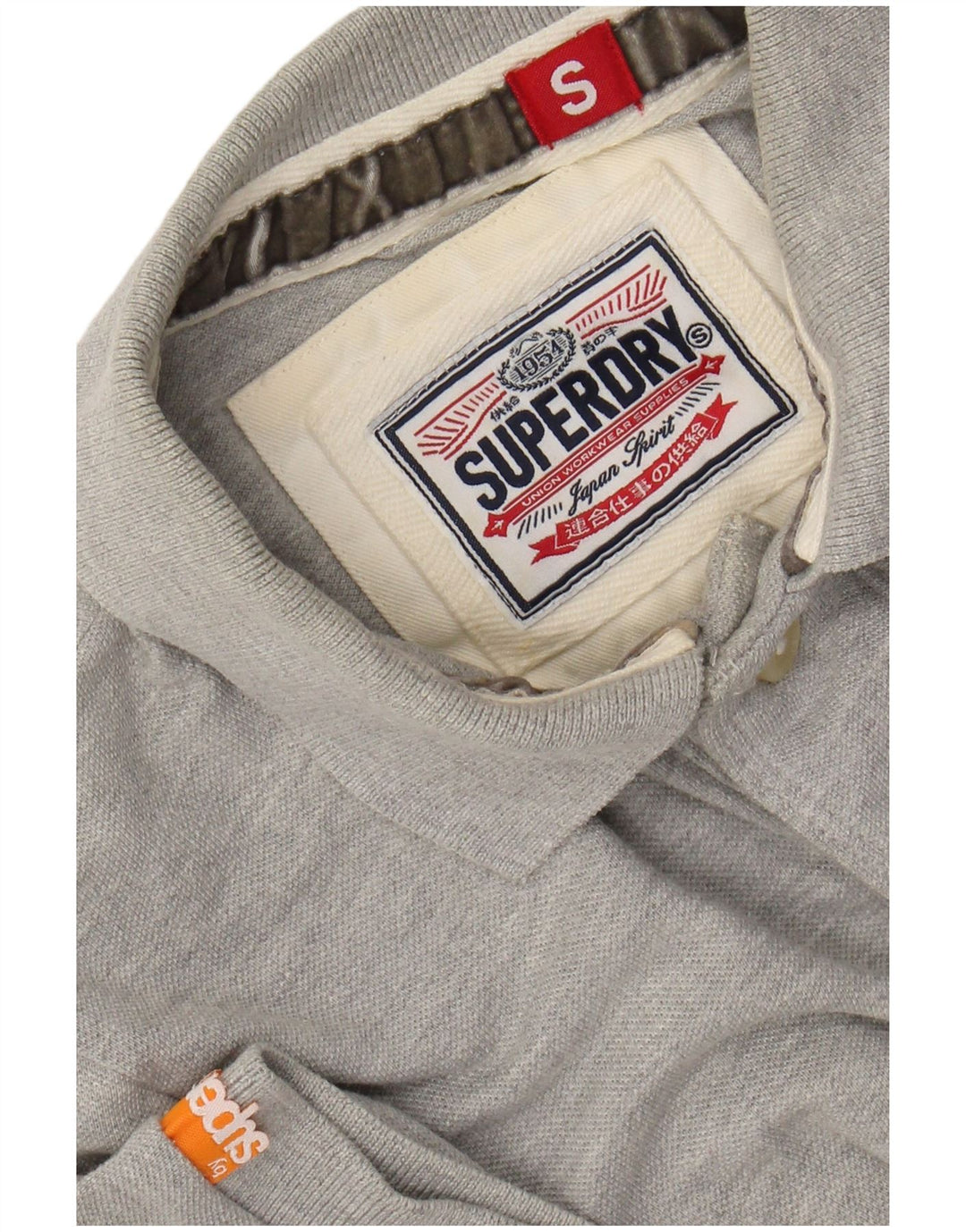 SUPERDRY Мужская рубашка-поло с рисунком, маленькая серая в крапинку