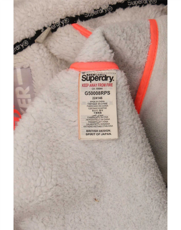 Женская ветровка с капюшоном Superdry UK 16, большой серый полиэстер
