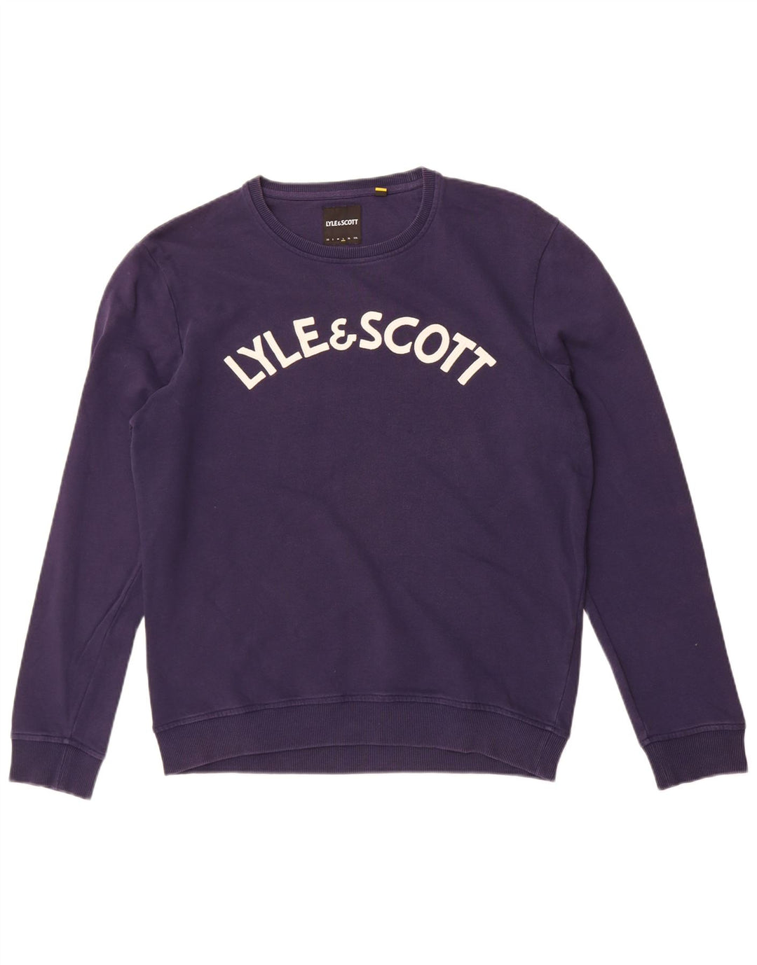 Мужской свитер с рисунком Lyle & Scott, большой темно-синий хлопковый джемпер