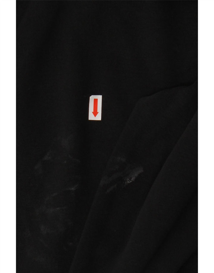 Женский джемпер с капюшоном большого размера NIKE UK 14, средний черный, хлопковый