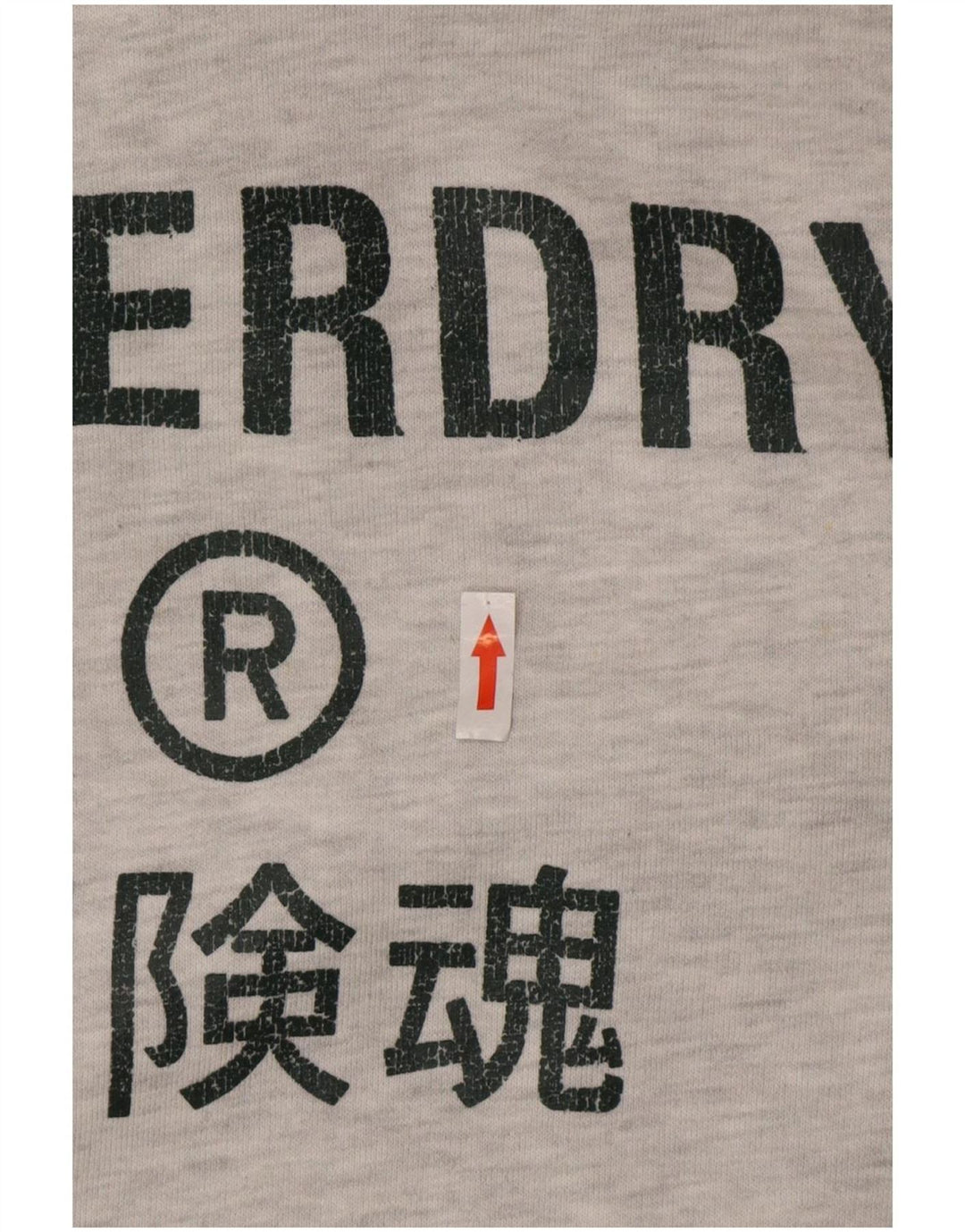 Мужской джемпер с капюшоном Superdry с рисунком, средний серый, хлопок