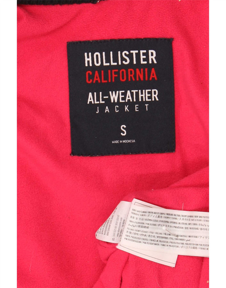 Женская ветровка с капюшоном Hollister UK 10, маленькая, темно-синяя, полиэстер