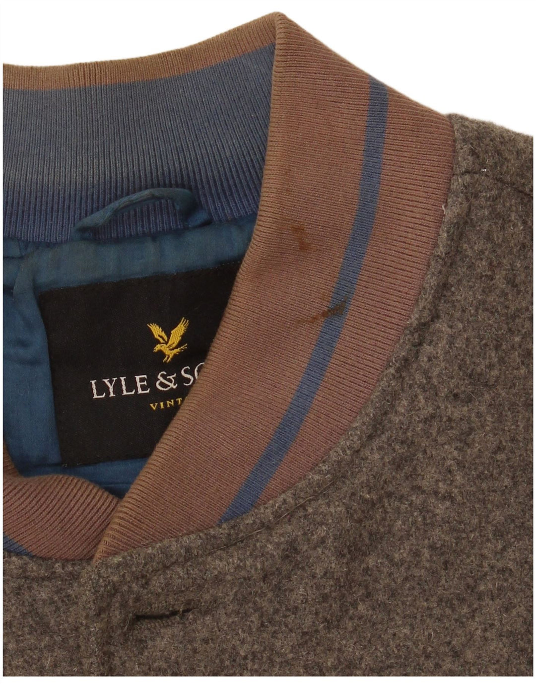 Куртка-бомбер Lyle & Scott для мальчиков 13–14 лет, большая серая шерсть