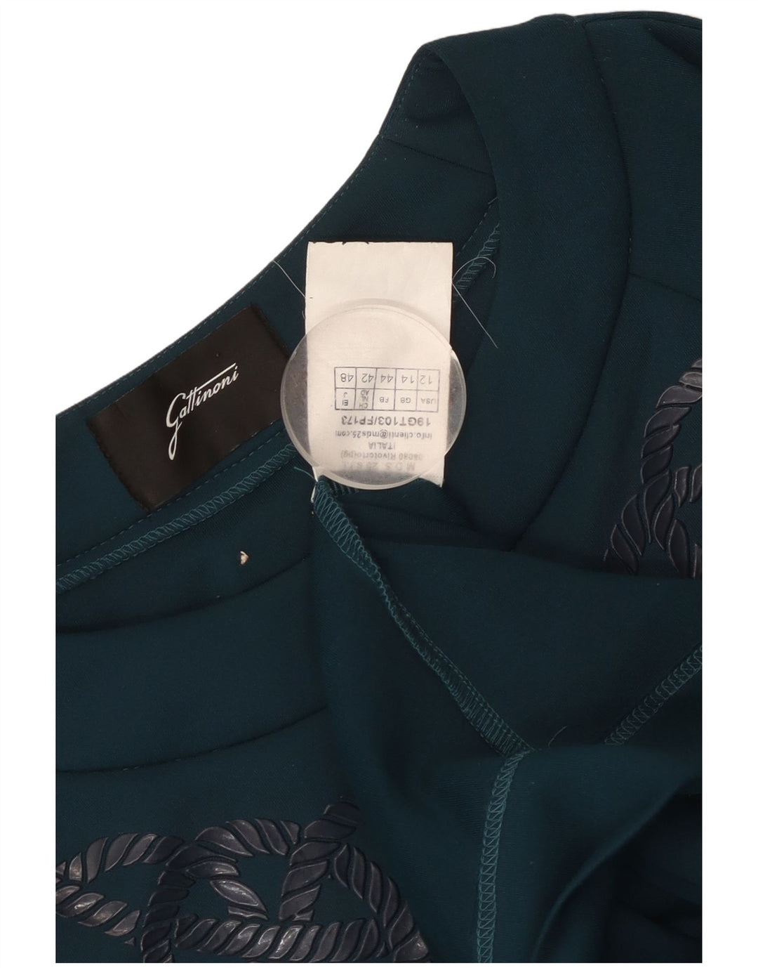 GATTINONI Женский свитер с рисунком UK 14, большой синий полиэстер