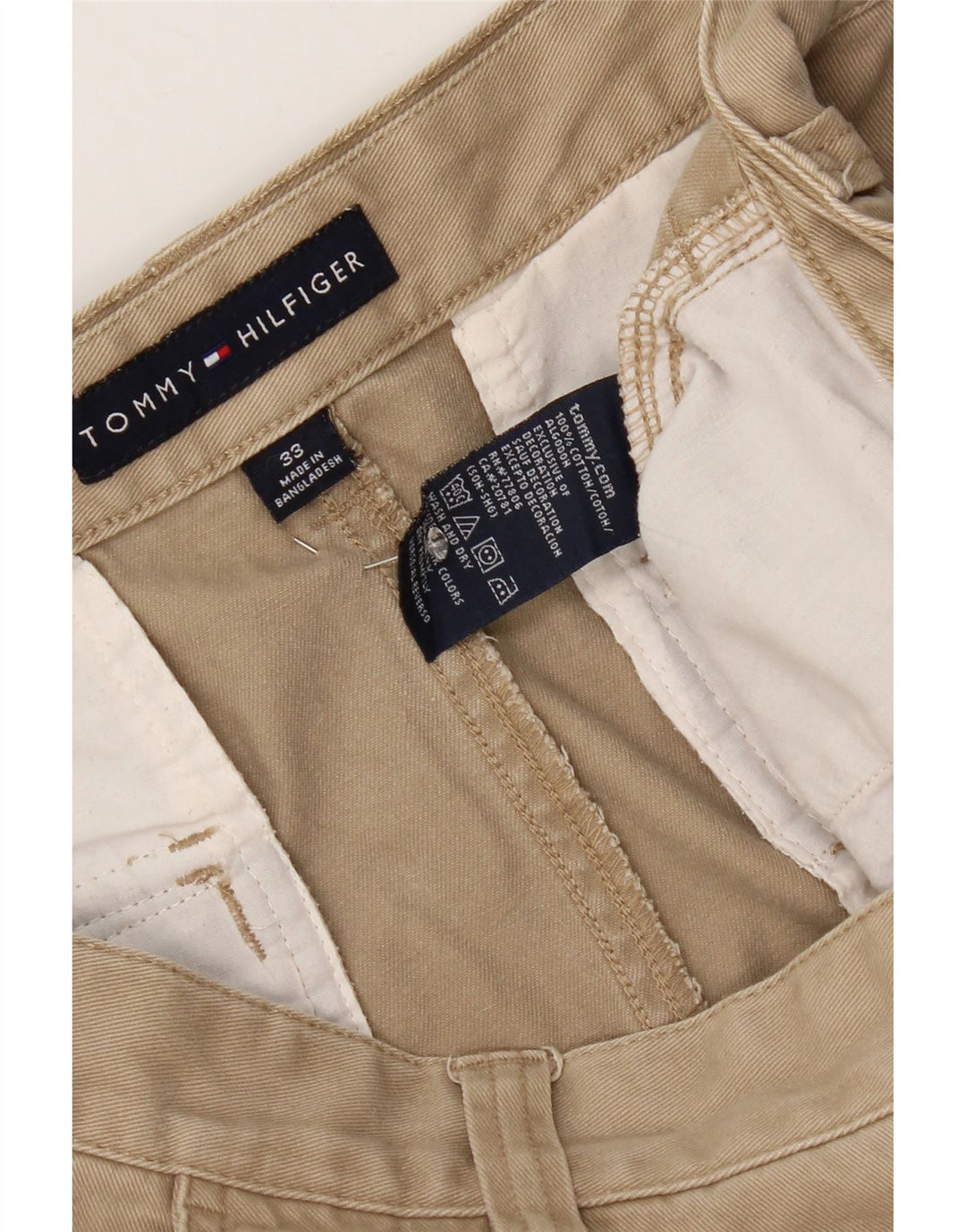 Мужские шорты карго Tommy Hilfiger W33, средний бежевый, хлопок