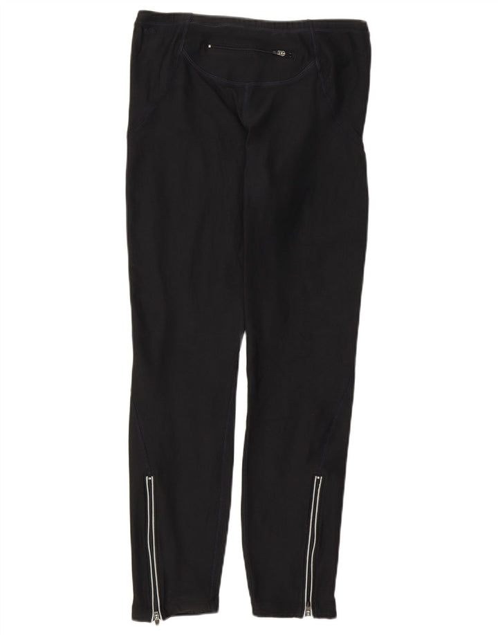 Женские укороченные леггинсы Nike UK 10/12, средний черный полиэстер, спортивные