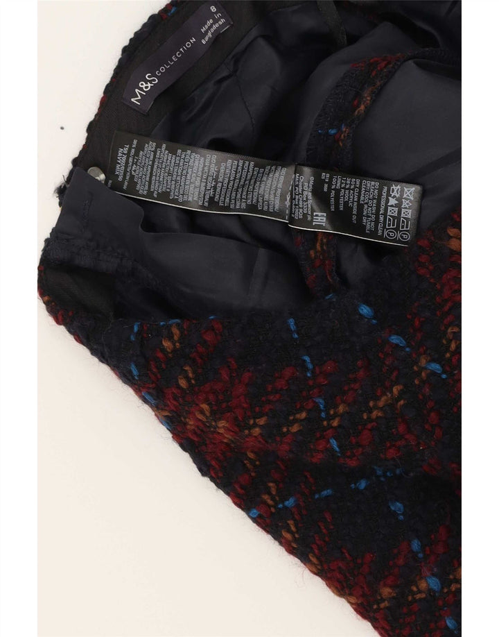 Женская мини-юбка Zara UK 8, маленькая, разноцветная, акриловая в клетку