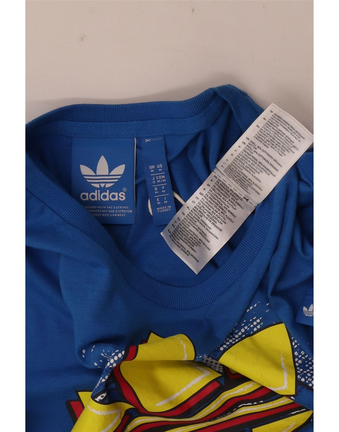 Мужская футболка с рисунком Adidas Top Medium Blue Cotton