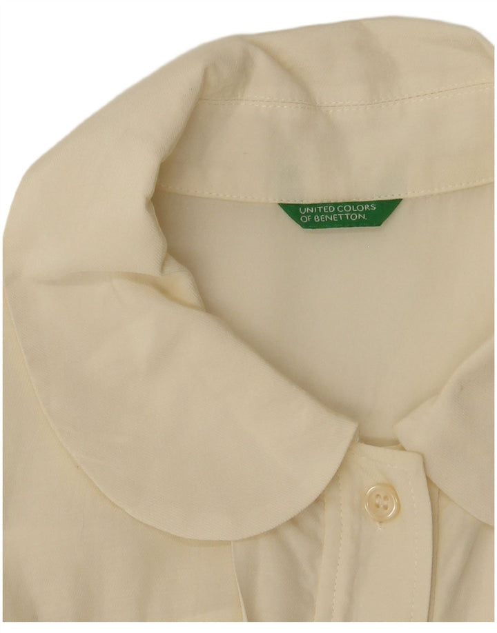 Женская блузка-рубашка Benetton UK 14, большая белая