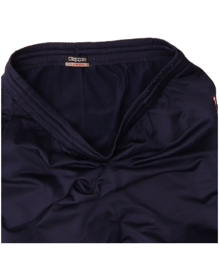 Мужские спортивные брюки Kappa с графическим рисунком, большие, темно-синие