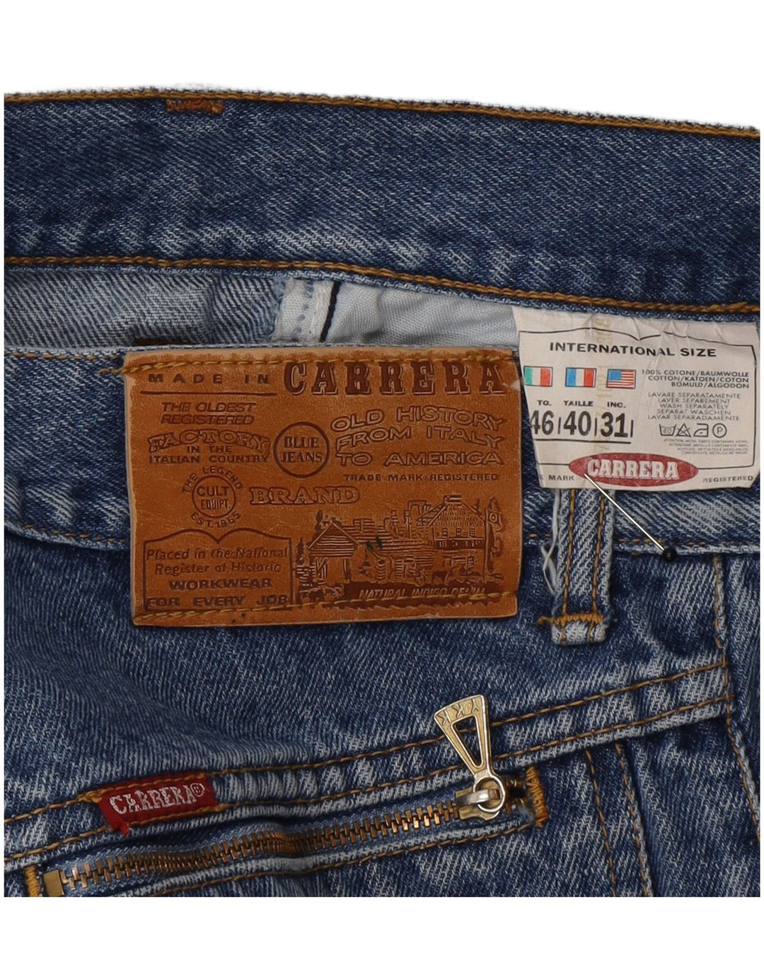 Мужские прямые джинсы Carrera W31 L30, синий хлопок