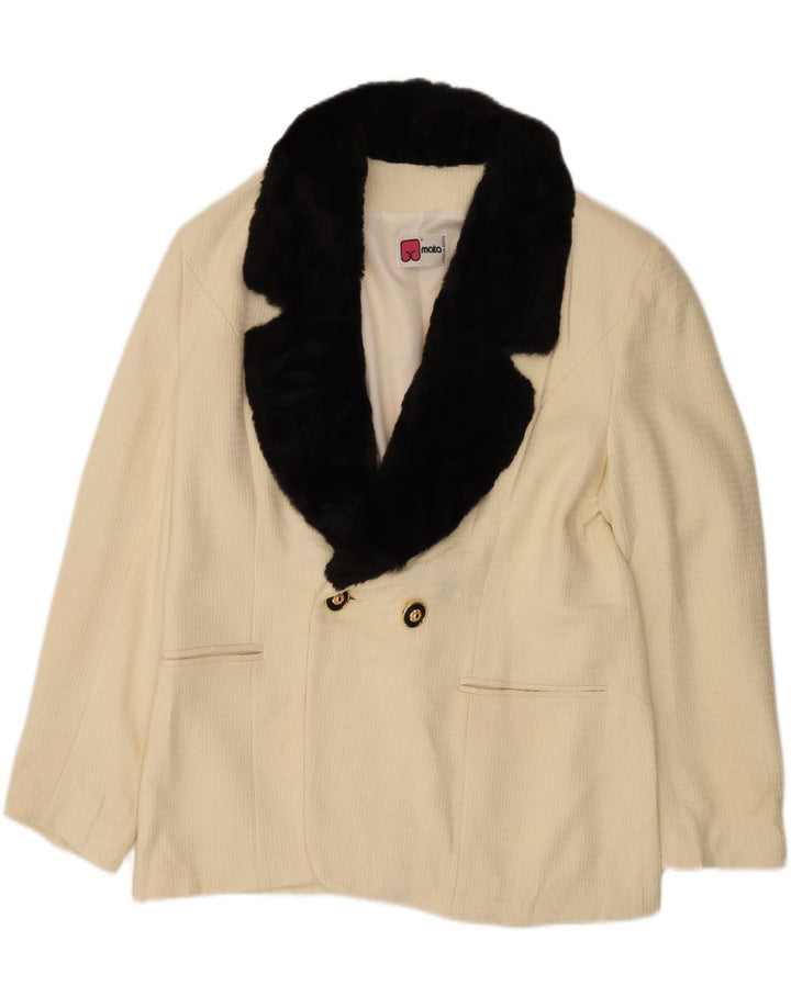 Винтажный мужской пиджак IT 48 Medium Off White Colorblock