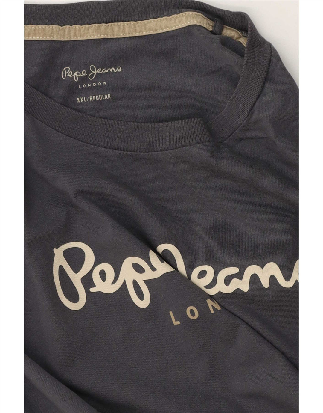 PEPE Jeans Мужская футболка с обычным рисунком Топ 2XL Серый