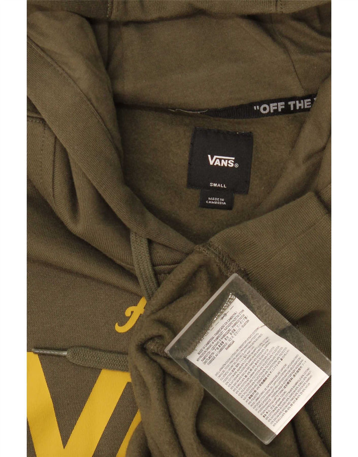 Мужской джемпер с капюшоном Vans, маленький цвет хаки, хлопок