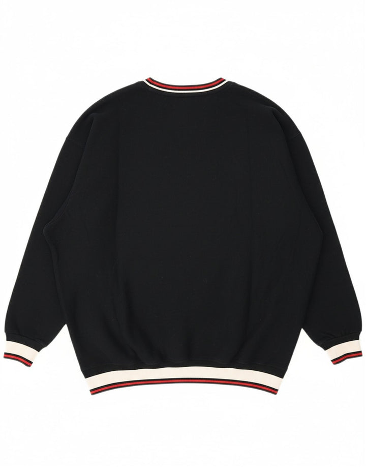 SUPERDRY Womens Graphic Oversized Sweatshirt Jumper UK 14 Large Navy Blue