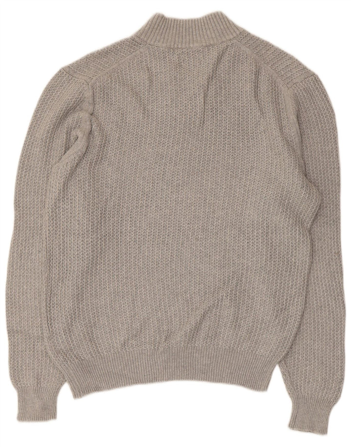 Женский джемпер с высоким воротником Massimo Dutti, Великобритания 16, большой серый хлопок