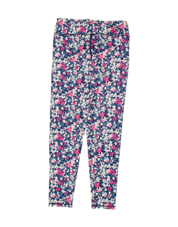 EDDIE BAUER Girls Leggings 14-15 Years Large Blue Floral Polyester Vintage Eddie Bauer and Second-Hand Eddie Bauer from Messina Hembry 