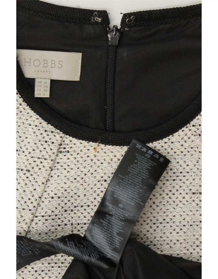 Женское платье-футляр HOBBS UK 10, маленькое черное хлопковое платье с цветными блоками