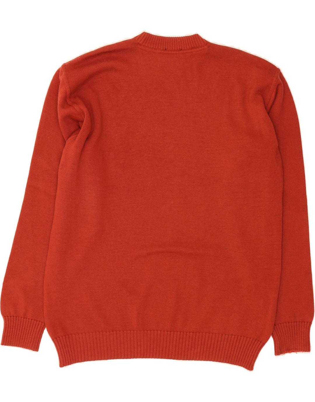AMERIGO VESPUCCI Mens Crew Neck Jumper Sweater Medium Red Virgin Wool Vintage Amerigo Vespucci and Second-Hand Amerigo Vespucci from Messina Hembry 