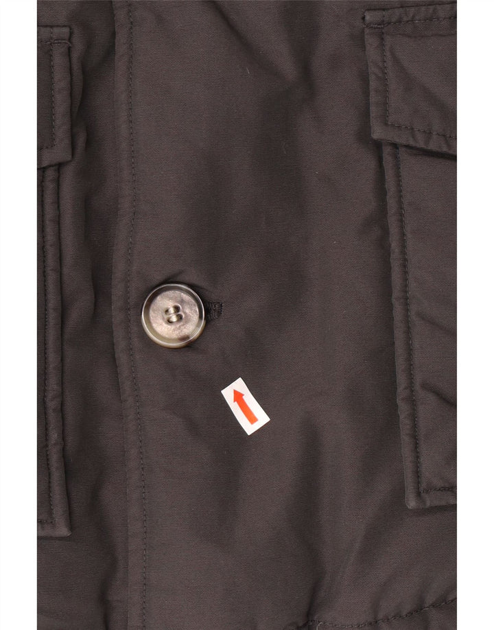 WOOLRICH Стеганое пальто с капюшоном для мальчиков 9-10 лет, черный хлопок