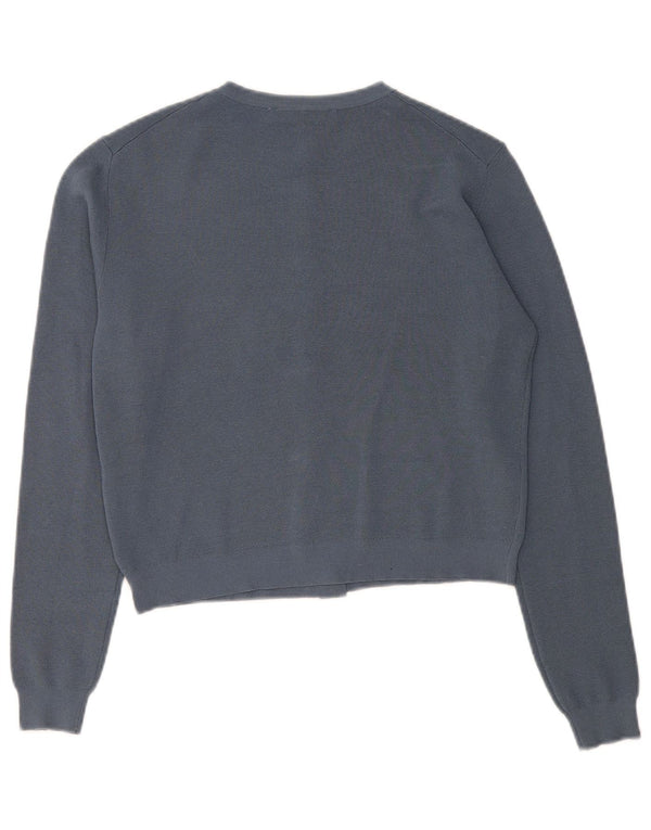 Женский укороченный кардиган Zara UK 10, маленький темно-синий из вискозы