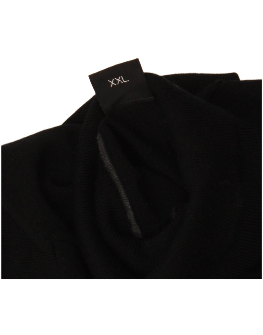 Мужской свитер с высоким воротником Hugo Boss 2XL, черный, шерсть