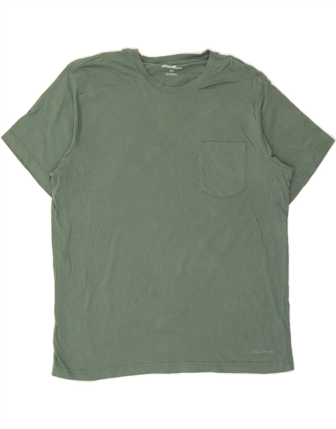EDDIE BAUER Mens T-Shirt Top XL Green Cotton Vintage Eddie Bauer and Second-Hand Eddie Bauer from Messina Hembry 