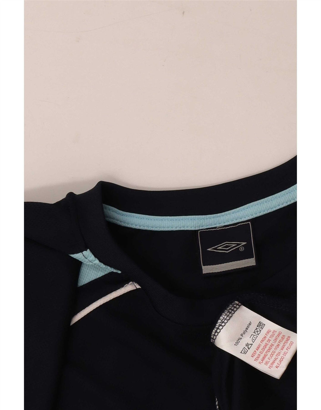 Umbro Мужская футболка с рисунком, верхняя часть, большой темно-синий, полиэстер с цветными блоками