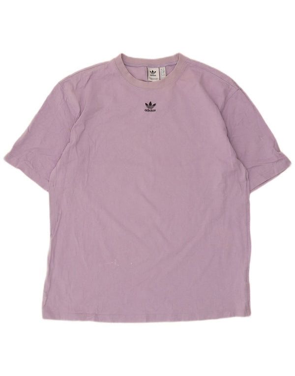 Женская футболка оверсайз Adidas Top UK 10 Small Purple Cotton