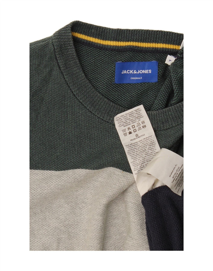 Мужской топ Jack & Jones из хлопка с длинными рукавами и большой разноцветной полоской