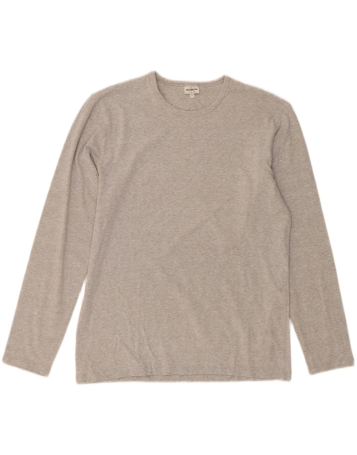 CALVIN KLEIN JEANS Womens Top Long Sleeve UK 14 Medium Grey Vintage Calvin Klein Jeans and Second-Hand Calvin Klein Jeans from Messina Hembry 