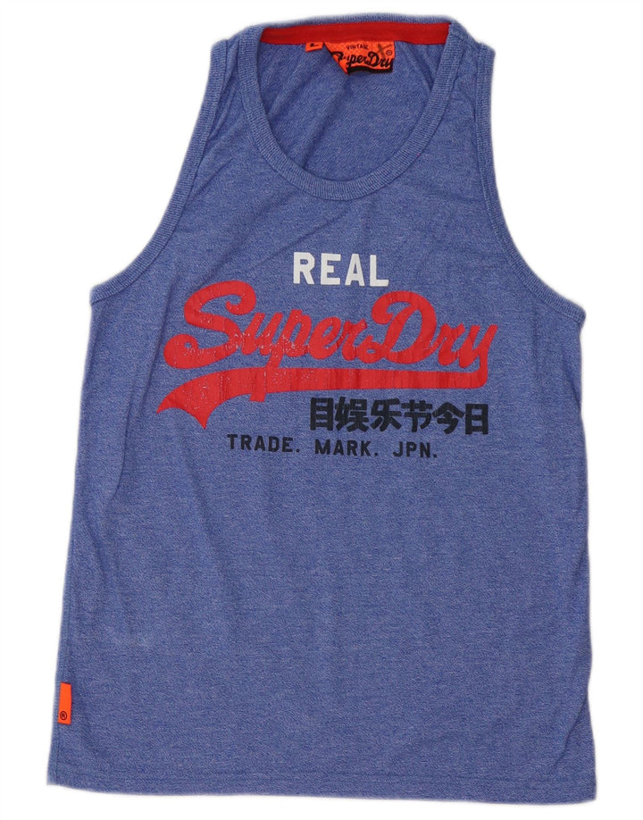 Мужской жилет с рисунком Superdry, большой синий