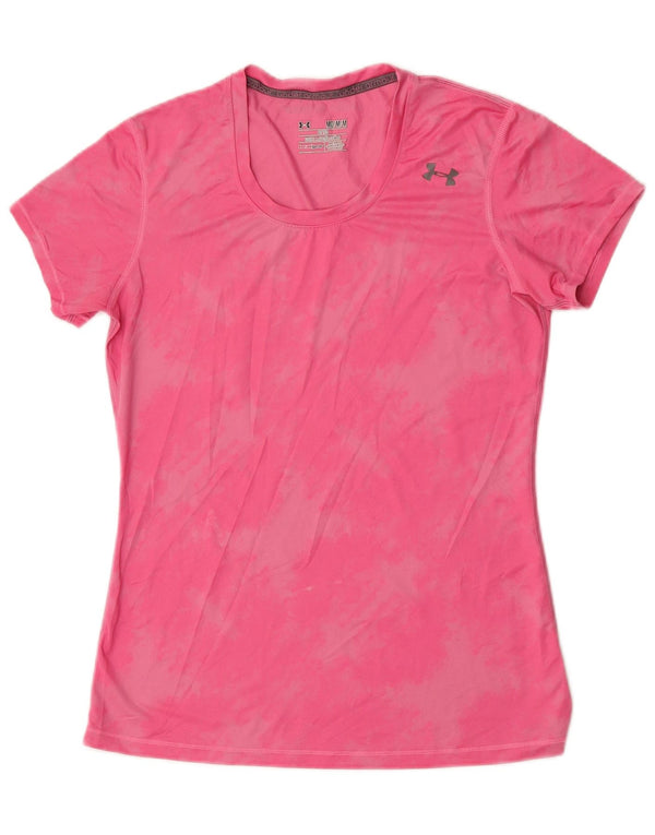Женская футболка Under Armour Heat Gear Top UK 14 Medium Pink Tie Dye