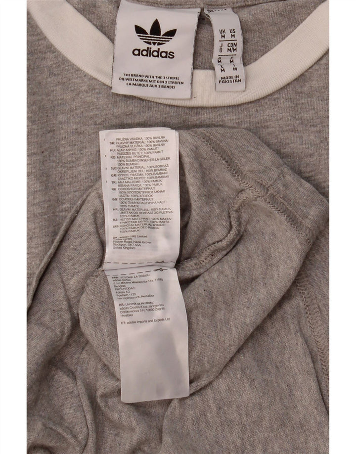 Мужская футболка Adidas Top среднего серого цвета из хлопка