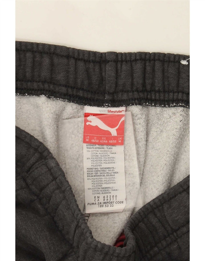 Мужские спортивные брюки Puma из хлопка среднего серого цвета