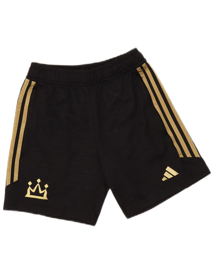 Спортивные шорты Adidas для мальчиков 11-12 лет, черный полиэстер