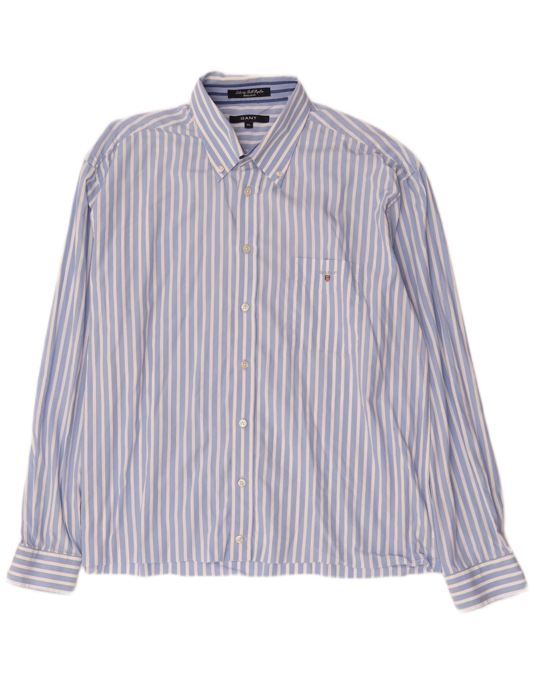 Мужская рубашка стандартного кроя Gant XL из хлопка в синюю полоску