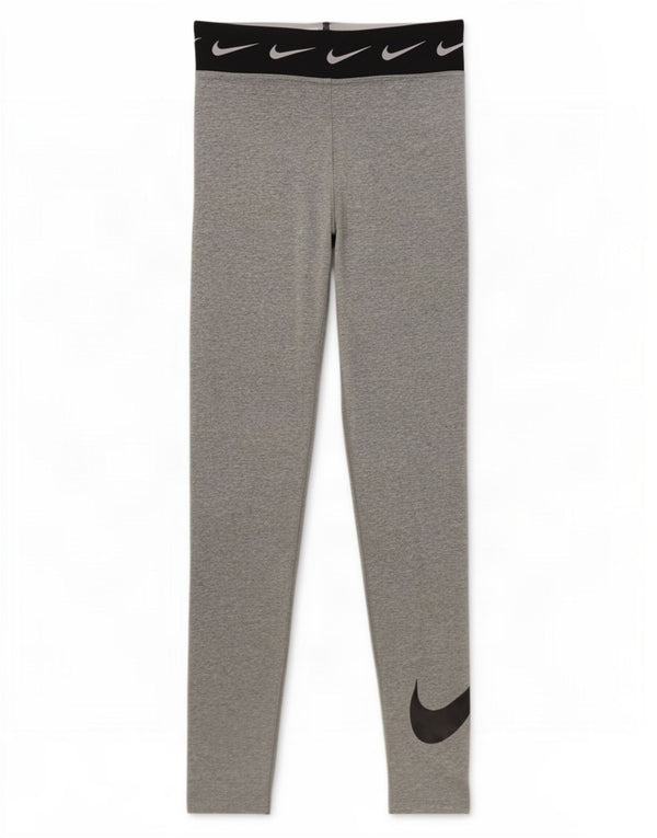 Женские леггинсы с рисунком Nike UK 6 XS, серые, хлопковые с цветными блоками
