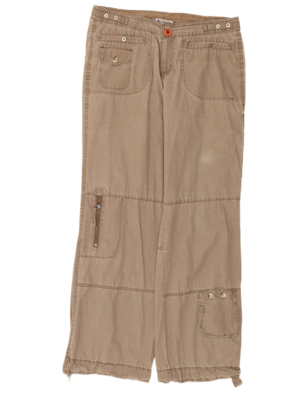 Columbia Womens Wide Leg Cargo Trousers US 8 Medium W30 L30 Beige