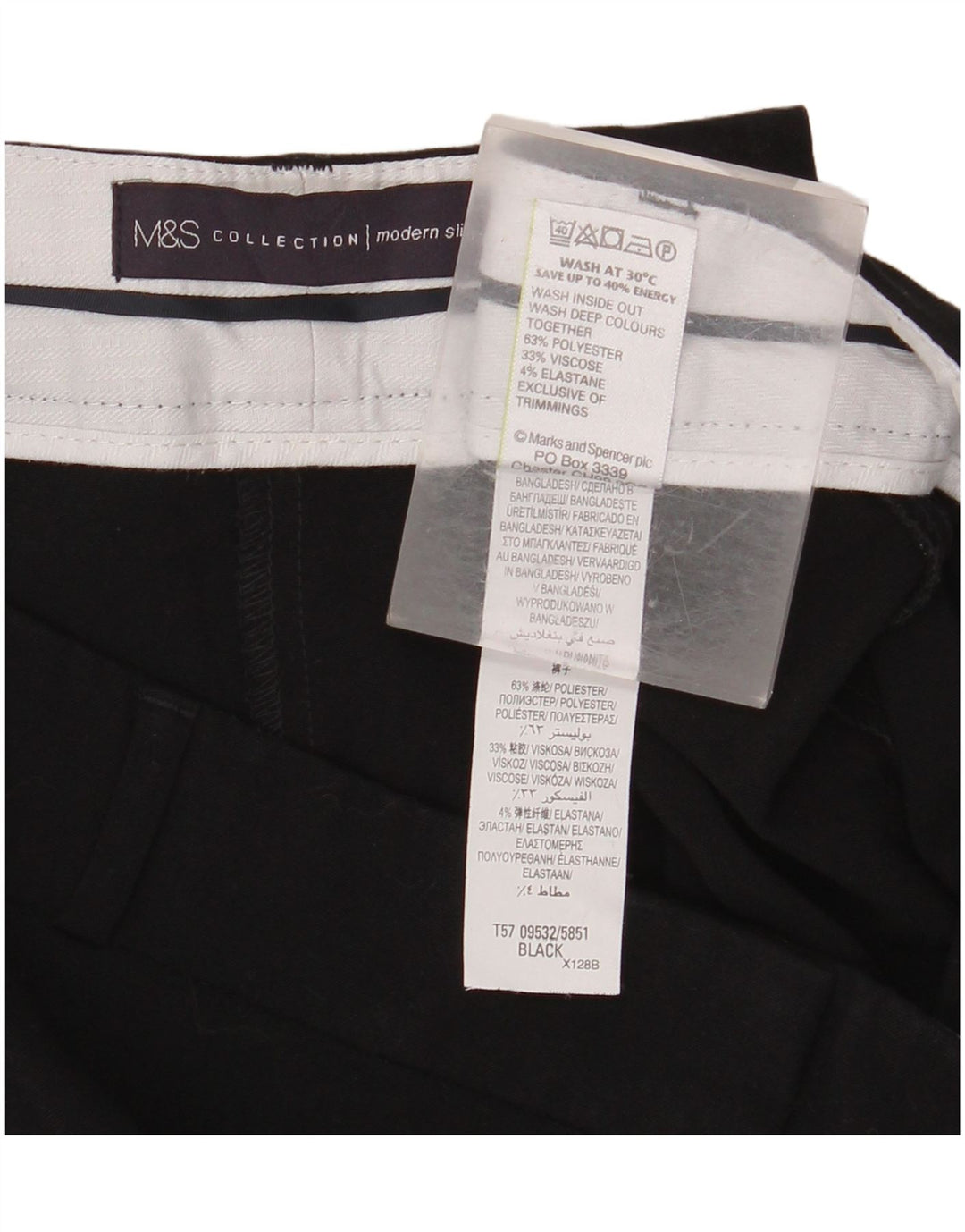 Женские укороченные брюки MARKS & SPENCER UK 14 Medium W34 L26, черные