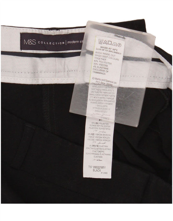 Женские укороченные брюки MARKS & SPENCER UK 14 Medium W34 L26, черные