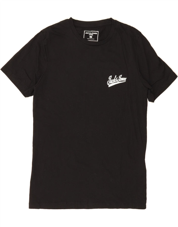 JACK & JONES Mens T-Shirt Top Medium Black Cotton Vintage Jack & Jones and Second-Hand Jack & Jones from Messina Hembry 
