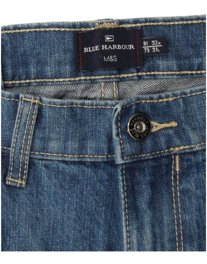 Мужские прямые джинсы Marks & Spencer Blue Harbour W32 L31, синий хлопок