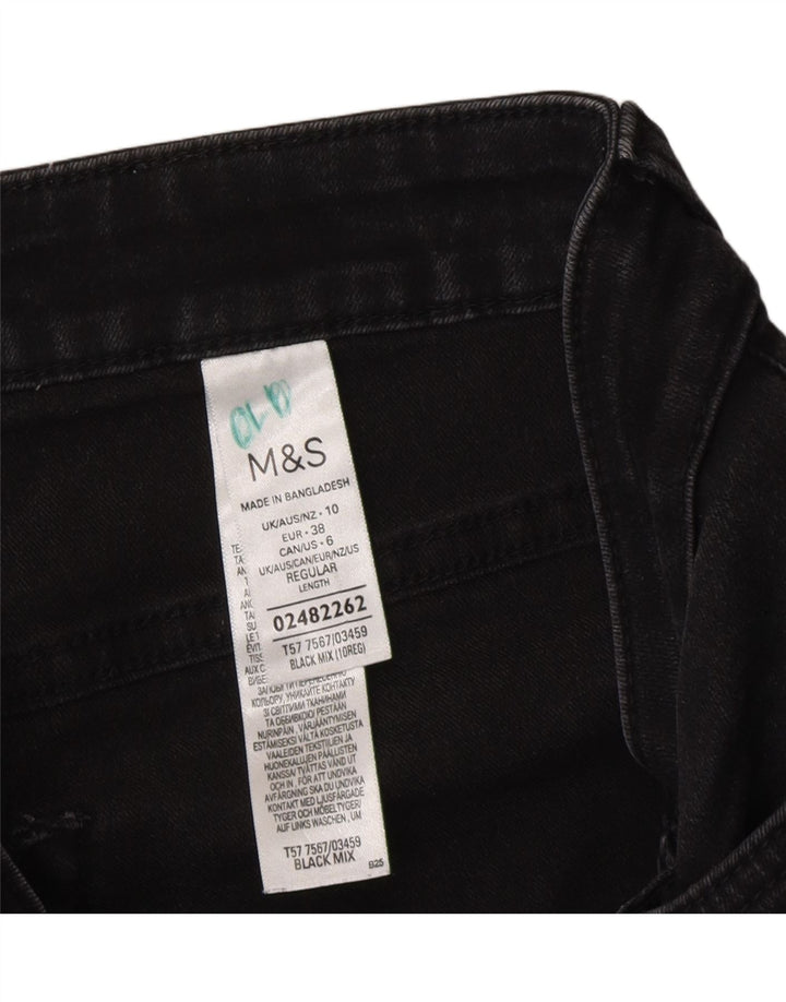 Женские расклешенные джинсы Marks & Spencer UK 10, маленькие, W26 L30, серый хлопок